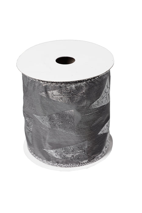 CR235GP Listón Bosque Pinos Gris y Plata 10 Cm. x 9 Mts.