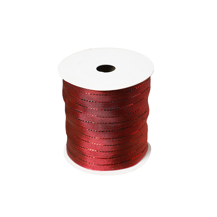 CR236R Listón Pinstripe Rojo 10 Cm. x 9 Mts.