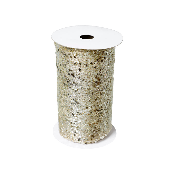 CR239CH Listón Confetti Champaña 15 Cm x 9 Mts.