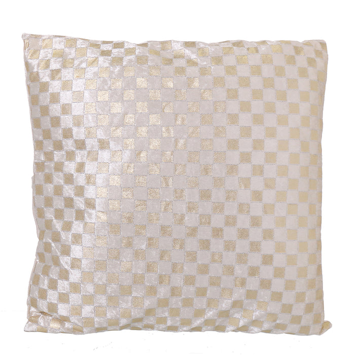 CX2350O Cojin Checkers Oro 45x45 Cm.