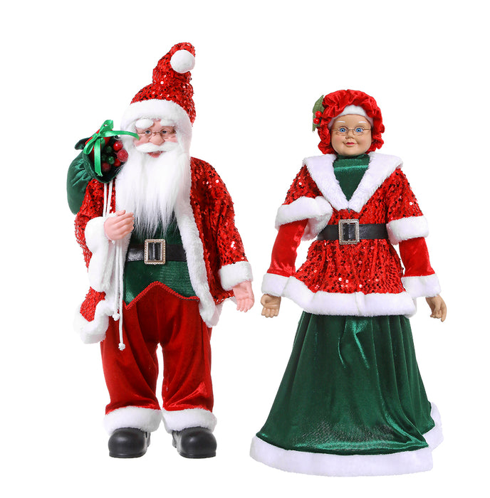 CX2354 Set Mr. & Mrs. Santa 65 Cm.