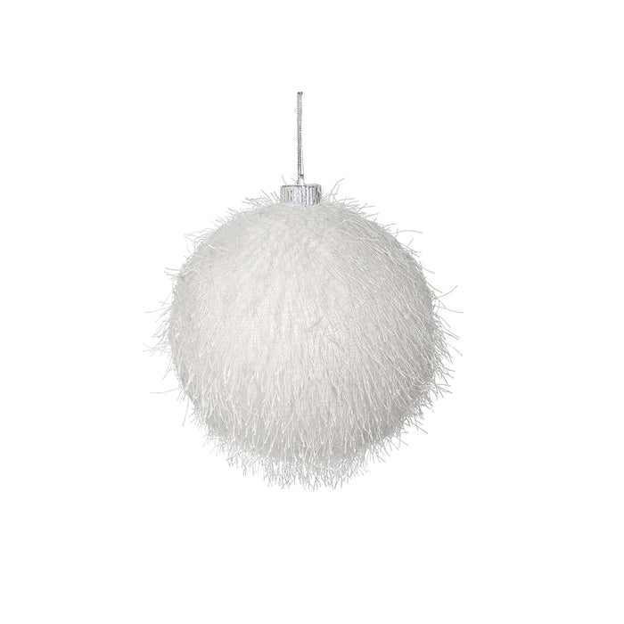 RJL321B Esfera Plumaje Blanco 15 CM.