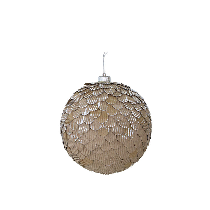 RJL322 Esfera Hojas Natural 20 Cm.