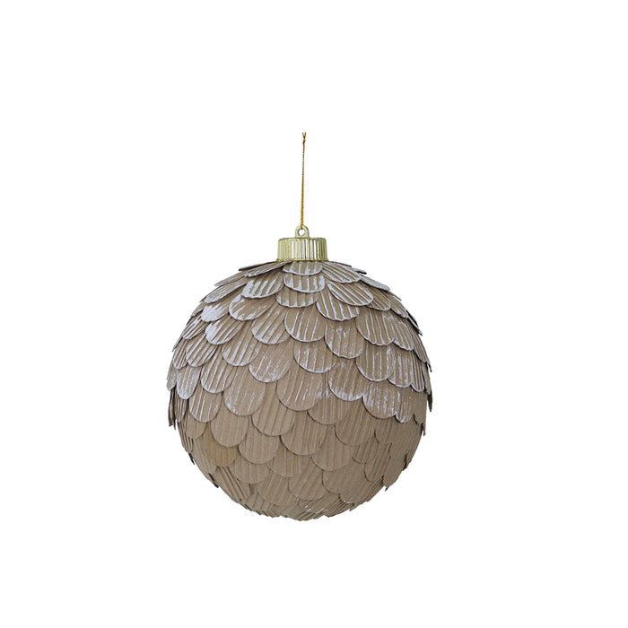 RJL326 Esfera Hojas Natural 15 Cm.