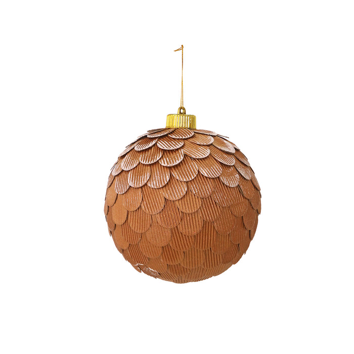 RJL328BR Esfera Hojas Bronce 15 Cm.