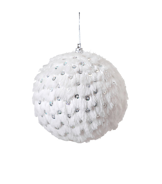 RJL336 Esfera Silver Winter 10 Cm.