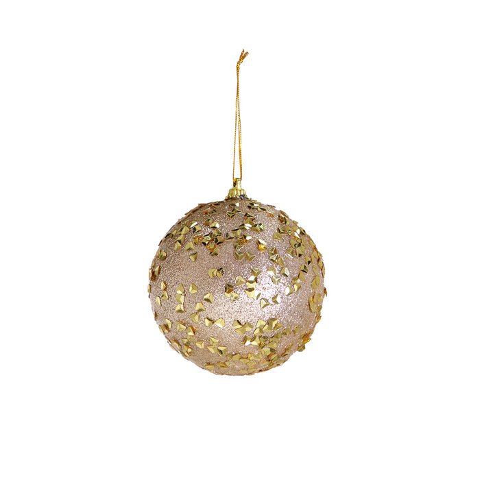 RJL337OC Esfera Pedrería Oro 10 Cm.