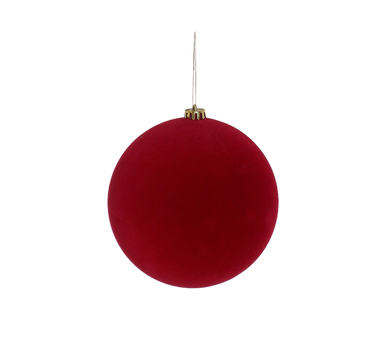 RJL344R Esfera Terciopelo Rojo 20 Cm.