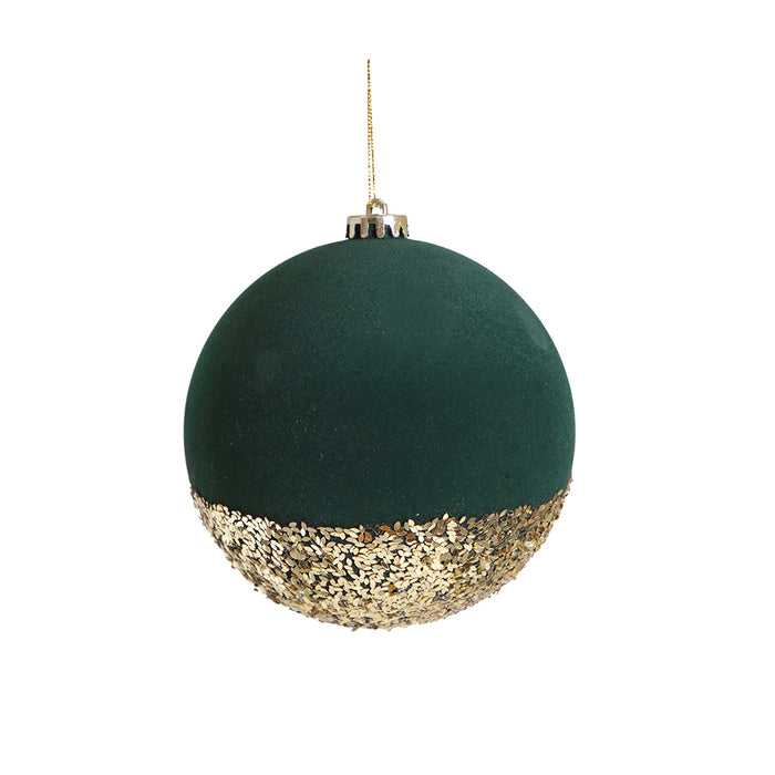 RJL349VM Esfera Gala Terciopelo Verde 15 Cm.