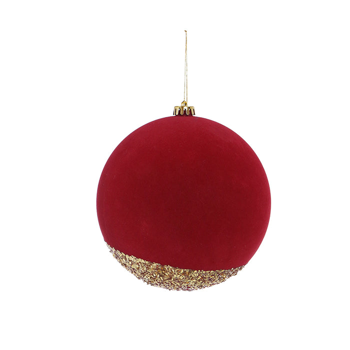 RJL350R Esfera Gala Terciopelo Rojo 20 Cm.