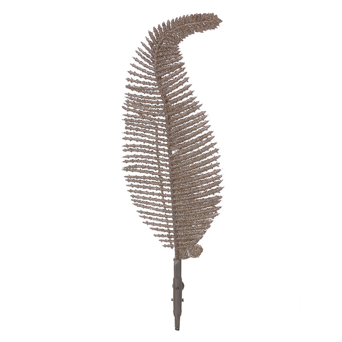 RJL358CH Ornamento Pluma Champaña 22 Cm.