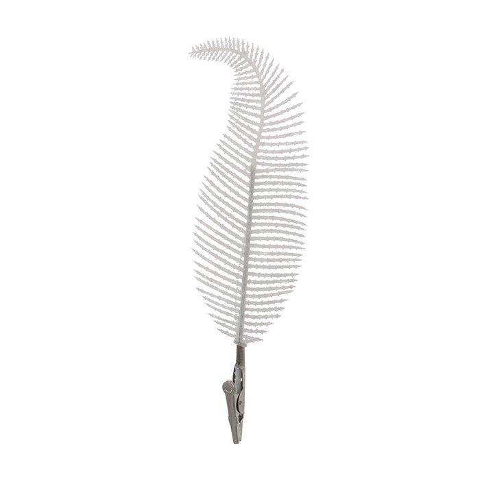 RJL359B Ornamento Pluma Blanca 20 Cm.