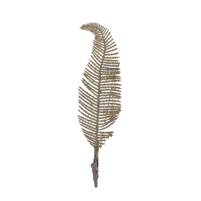 RJL359O Ornamento Pluma Oro 22 Cm.