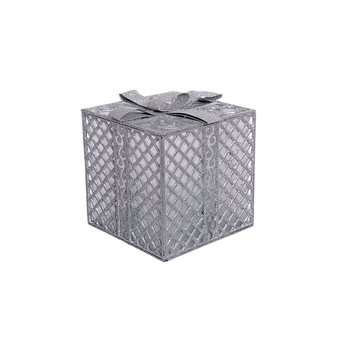 RJL398P Ornamento Regalo LED Plata