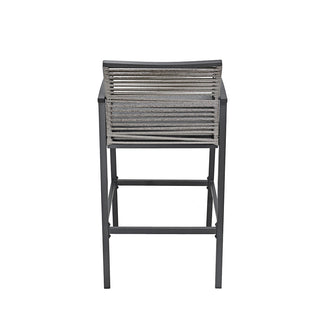 SCL58BBG Banco Bar Mallorca Gris con Ratán y Acero.