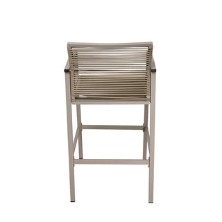 SCL58BBT Banco Bar Mallorca Taupé con Ratán y Acero.