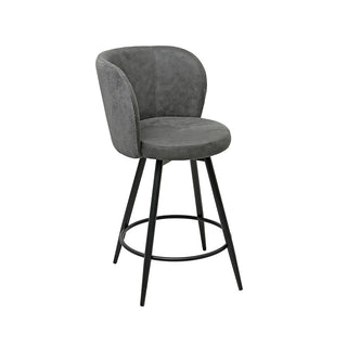 TC18BCGG Banco Cocina Giratorio Bakú Corduroy y Nanotech Gris