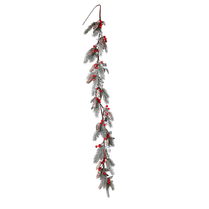 XH2321R Guirnalda Winter Berries Rojos 145 Cm.