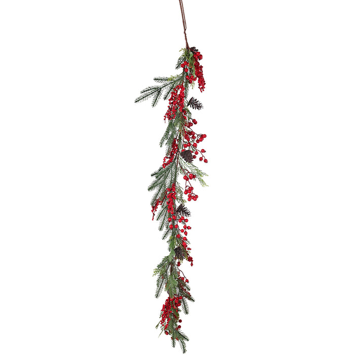 YS23882 Guirnalda Pinos Y Berries 165 Cm.