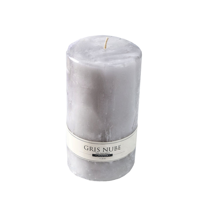 AN1020G Vela 10x20 Cm. Gris Nube Aroma Lavanda