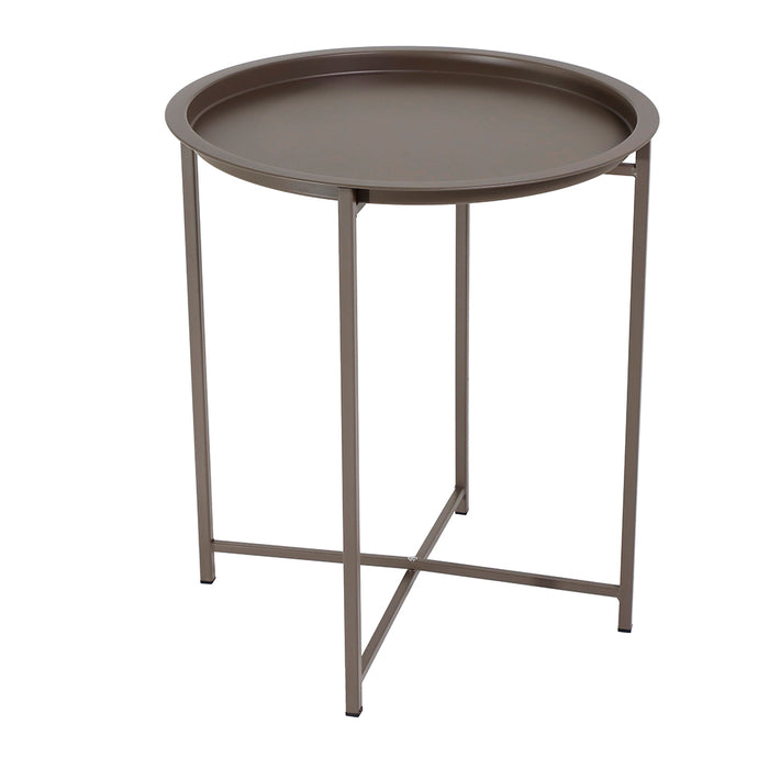 BK3180T Mesa plegable con charola acabado Taupe