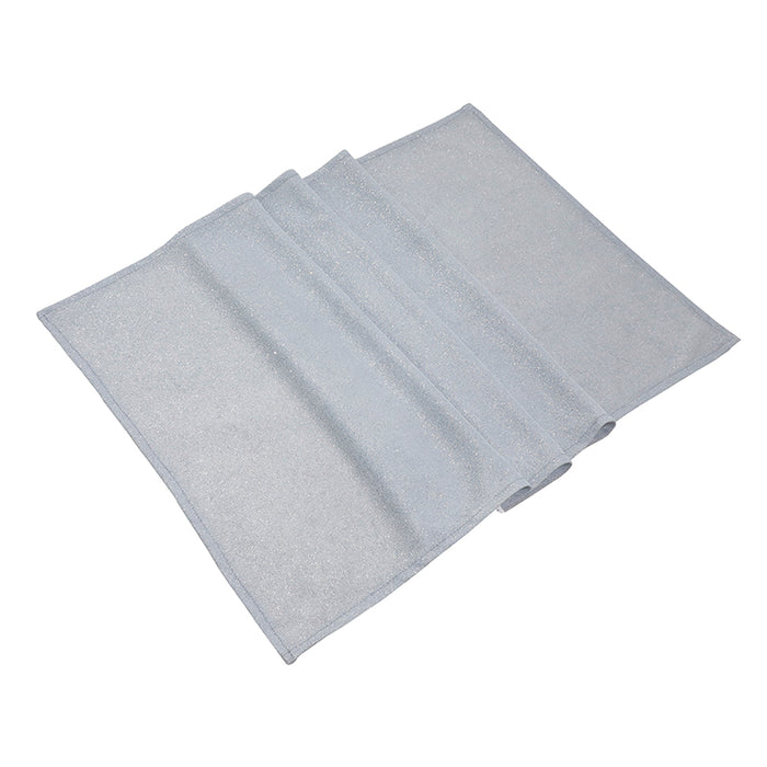 CR3021CP Camino Tela Metálica Plata Tornasol 50x150 Cm.