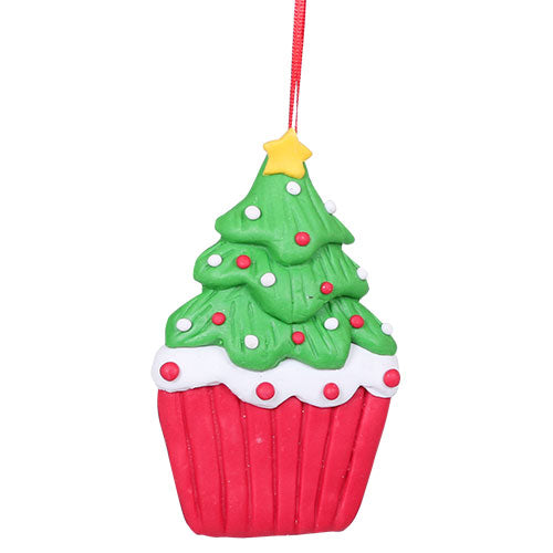 FY703 Cupcake Pino Polímero Artesanal 10 cm.