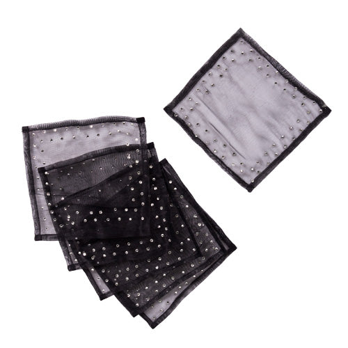 KCT01-N Servilleta Cocktelera Negra Diamante 15c