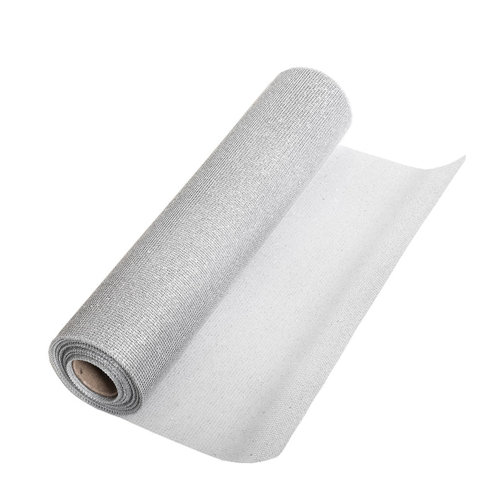 KO24671P Malla Diseño Lino Metálico Plata 30 Cm. X 9 Mts