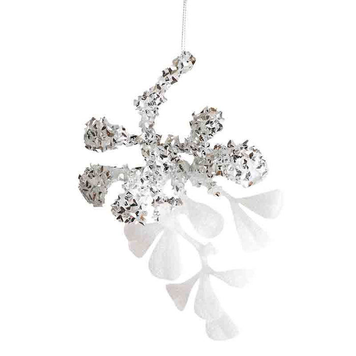 KWL113P Ornamento Mistletoe Plata Frost 20(D) Cm.