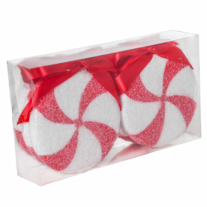 KWL2796 Caja Con 6 Ornamentos Peppermint 10(D) Cm.