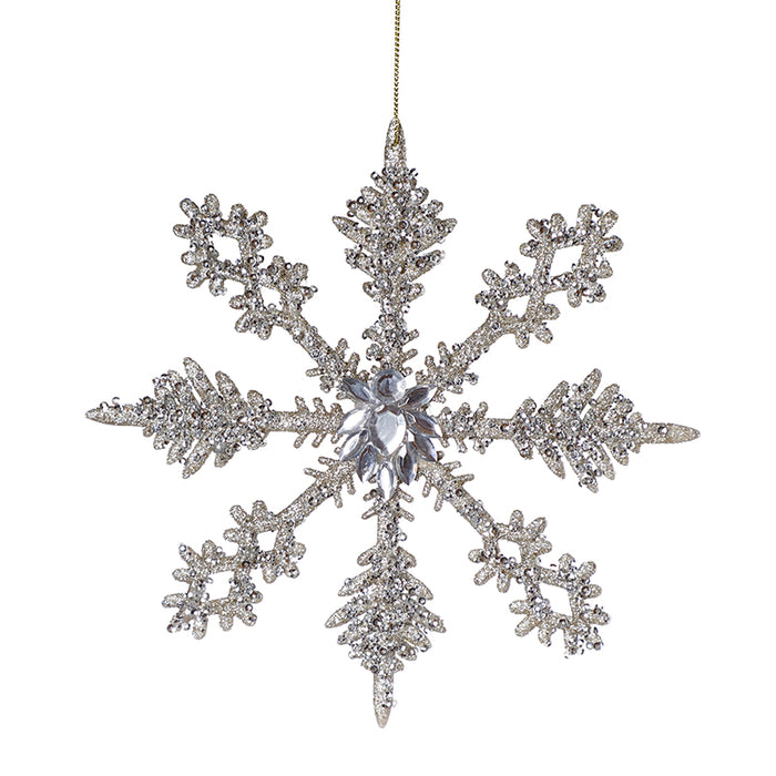 KWL314 Copo De Nieve Pedreria Oro/Plata 20 Cm.
