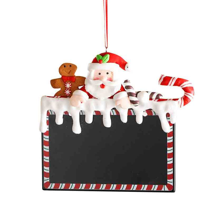 KWL4631 Ornamento Pizarrón Santa 14(L)X14(A) Cm.