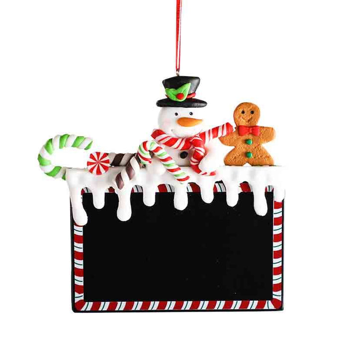 KWL463 Ornamento Pizarrón Snowman 14(L)X14(A) Cm.