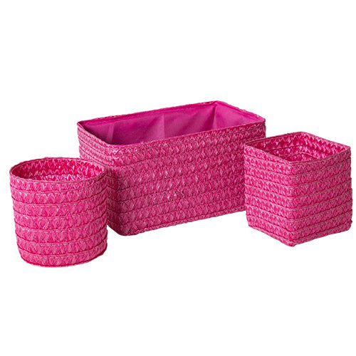 LX031PI Organizador Kids Pink Set de 3. 20x13x11 cm.