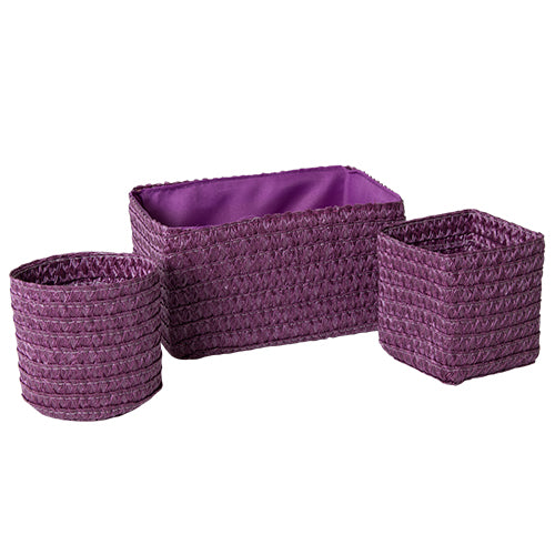 LX031PU Organizador Kids Purple Set de 3. 20x13x11 cm.