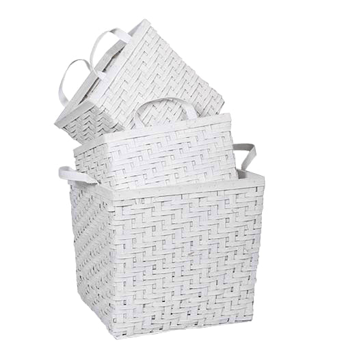 LX101M Canasta Mediana Bahamas Madera Tejida 30x30x31 cm