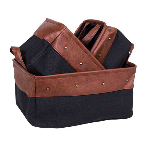 LX182C Canasta Chica Diseño Ecuestre 30x20x17 cm