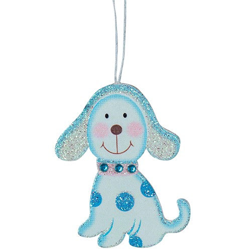 MA201A Perrito Madera Azul 8 cm