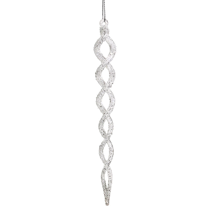 RH1540B Set 3 Carámbano Espiral Nieve Blanca 20 Cm.