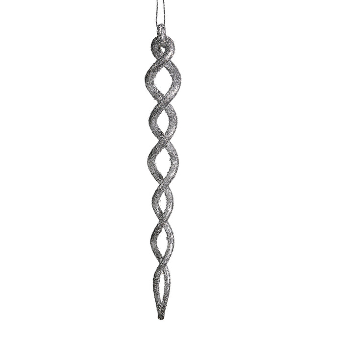 RH1540P Set 3 Carámbano Espiral Plata 20 Cm.