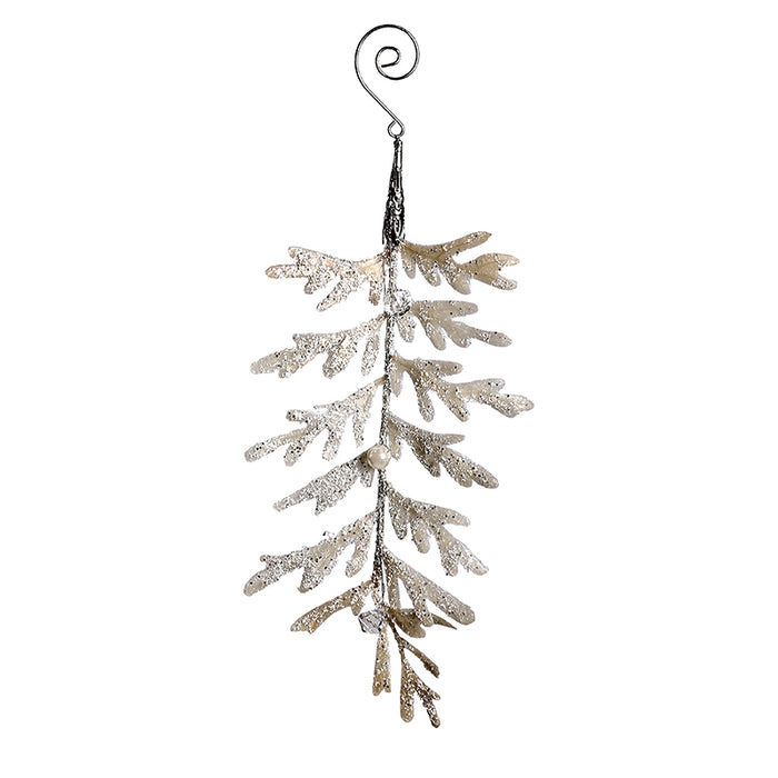 RH1615 Ornamento Ramas Nevadas 28 Cm.