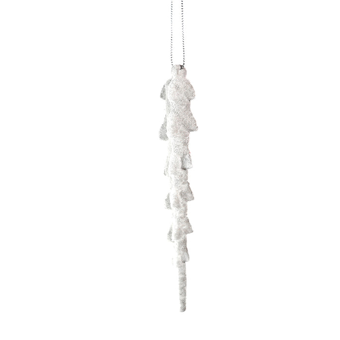 RH8594W Carámbano Terciopelo Blanco 19 Cm.