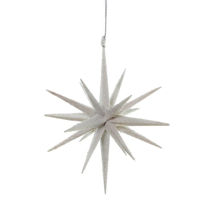 RJL350W Ornamento Erizo Blanco Frost 15 Cm.