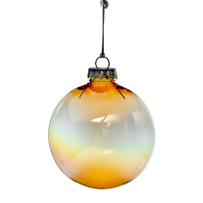 RJL395A Esfera Flat Bubble Ámbar 18 Cm.