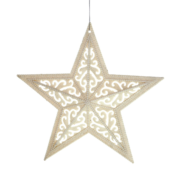 RJL432B Estrella Filigrana Blanca Frost 26 Cm.