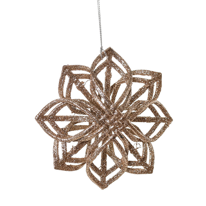 RJL932CH Ornamento Noche Buena Champaña 12 cm.
