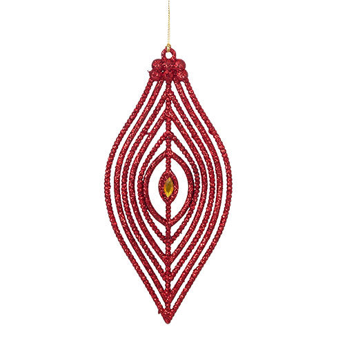 RJL944R Ornamento Gótico Rojo 20 cm.