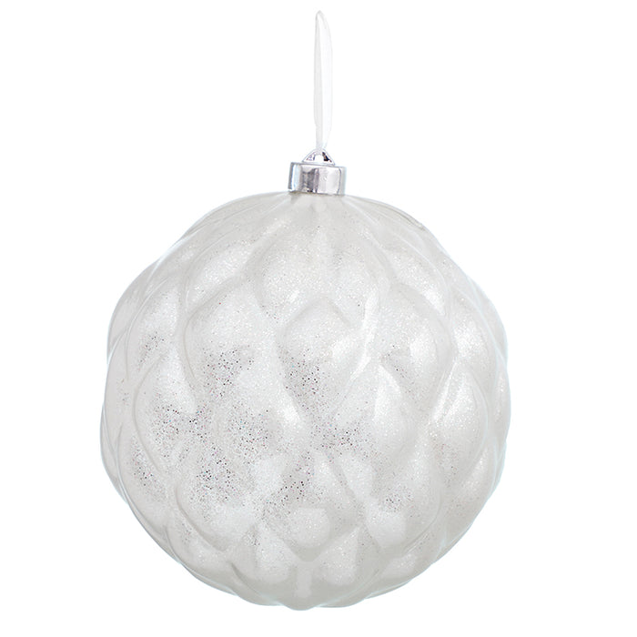 RJL957BB Esfera Alcachofa Blanca Frost 22 Cm.