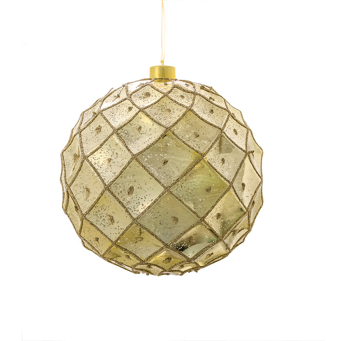 RJL963OO Esfera Rombo Oro/Oro 20 Cm.